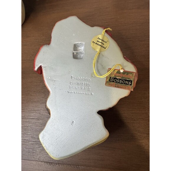 Vintage Bossons Chalkware Head - Red Turban New with Tag - Abdul Bust - Picture 4 of 6